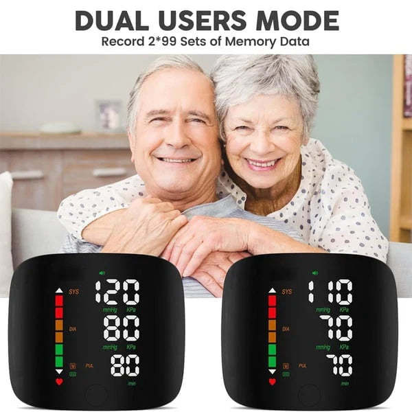 Effortless Wrist Blood Pressure Monitor – LED Display & Adjustable Fit
