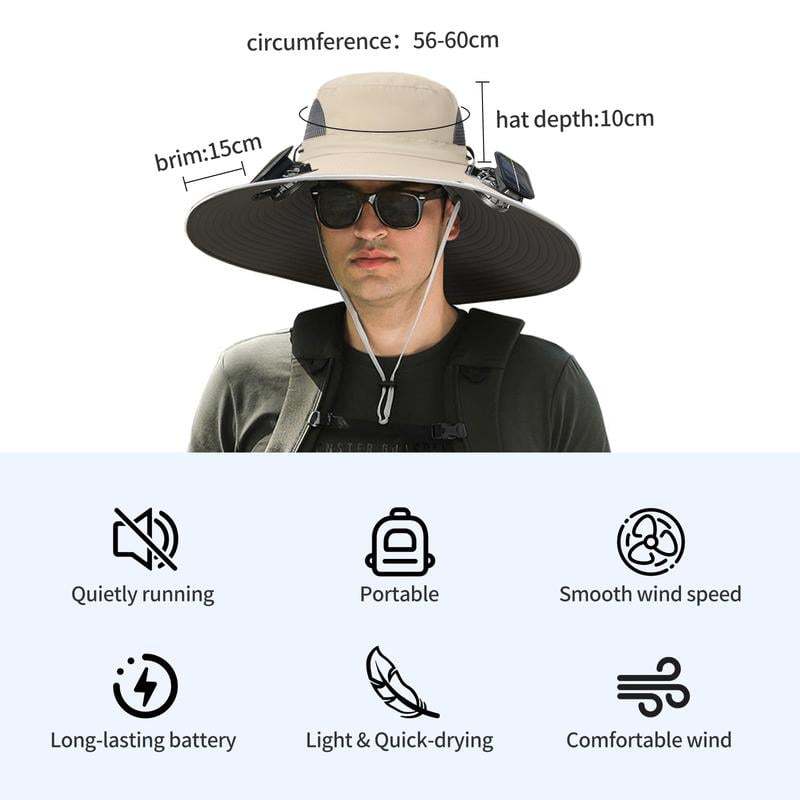 New Solar Fan Outdoor Fishing Hat