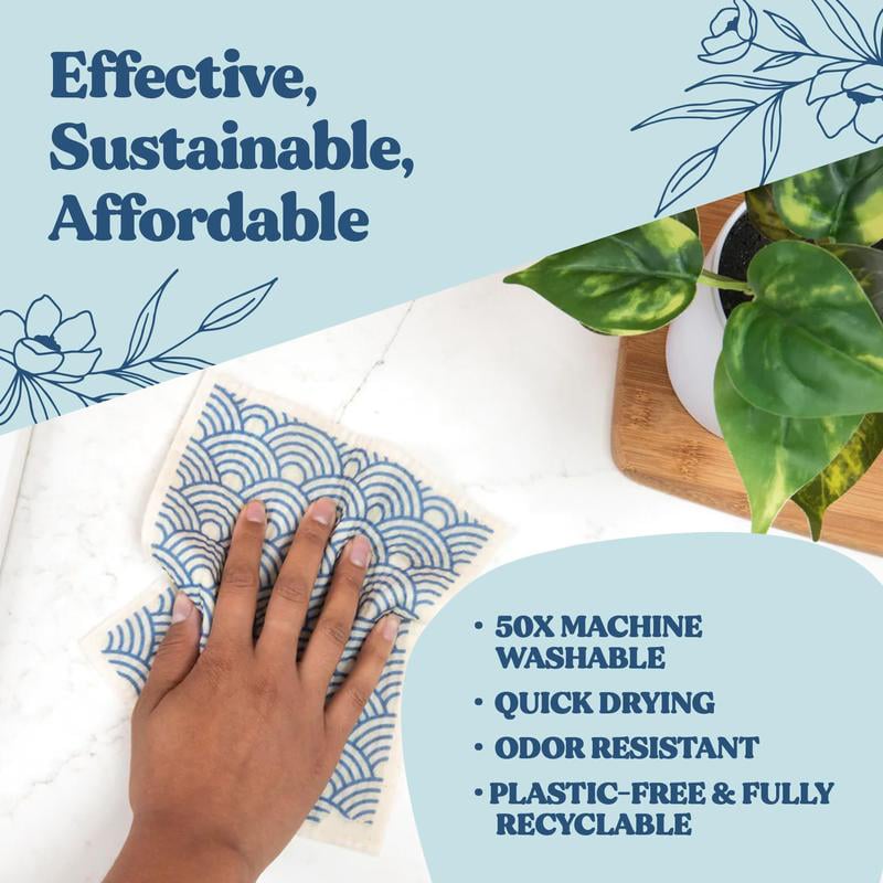 Swedish Dishcloths for Kitchen & Cleaning | 5 Pack