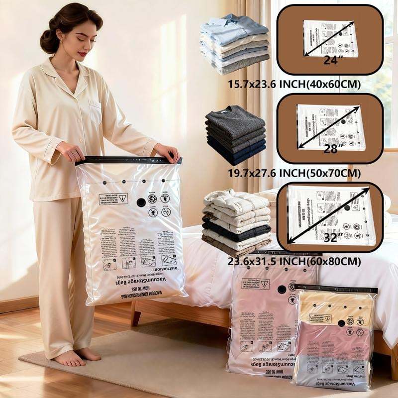 15-Pack Vacuum Storage Bags with Electric Pump