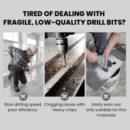 🔥2026 Hot Sale🔥High-Strength 4-Flute Serrated Eccentric Drill Bit Kit