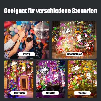 🎄Weihnachts-Schnäppchen🎁LED-Dynamic-Weihnachts-Projektor | wechselbare Motive🎅❄️
