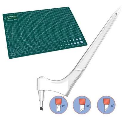 🔥- ✍️Craft Cutting Tools with 3 Interchangeable Blades (15°/30°/45°)