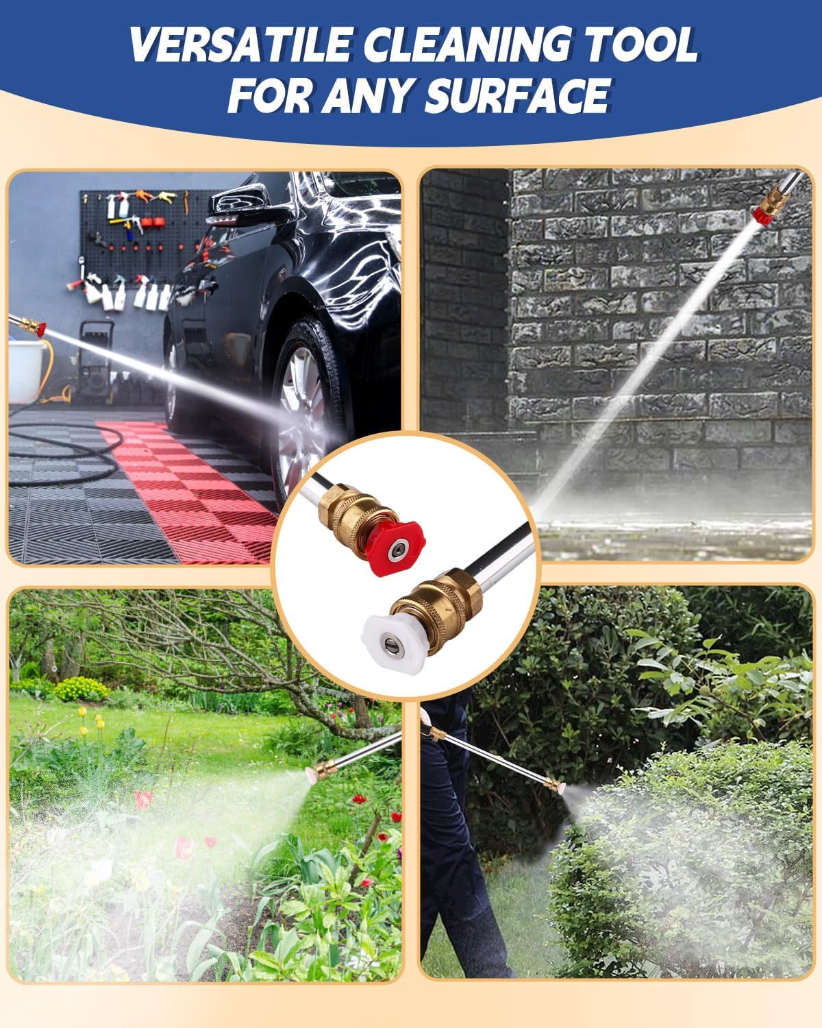 🔥 HOT SALE 49% OFF👨‍🌾✨2026 Jet Nozzle Power Washer for Garden Hose