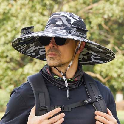 New Solar Fan Outdoor Fishing Hat