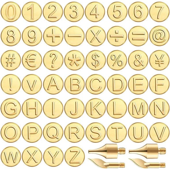 🔥Last Day 49%OFF -26 Letters Copper Mold -DIY Wood Burning/Carving Set🖊