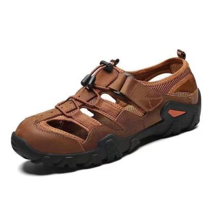 Premium Leather Fisherman Sandals for Men – Breathable Summer Walking Shoes