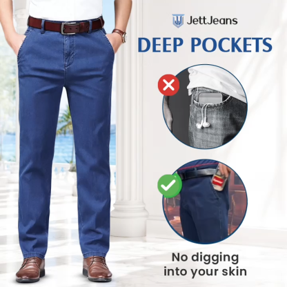 JettJeans3 - Men's Classic Straight Fit Stretch Jeans