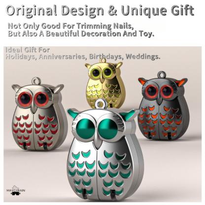 🔥Hot Sale🦉Owl Keychain Nail Clipper