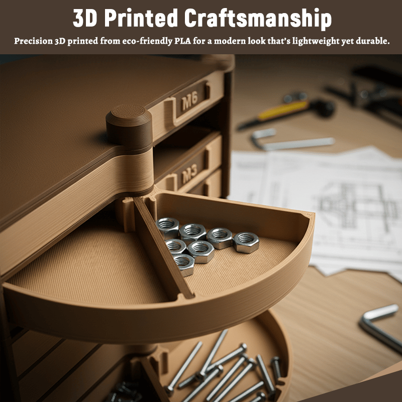 360° Rotating Modular Parts Storage Tower