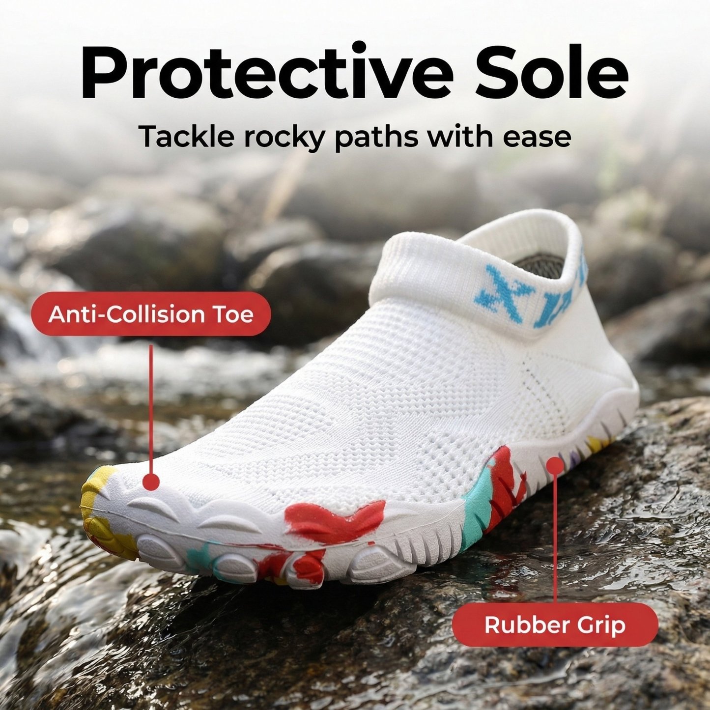 Water and Land Cut-resistant and Puncture-resistant Beachcombing Quick-drying Water Play Shoes