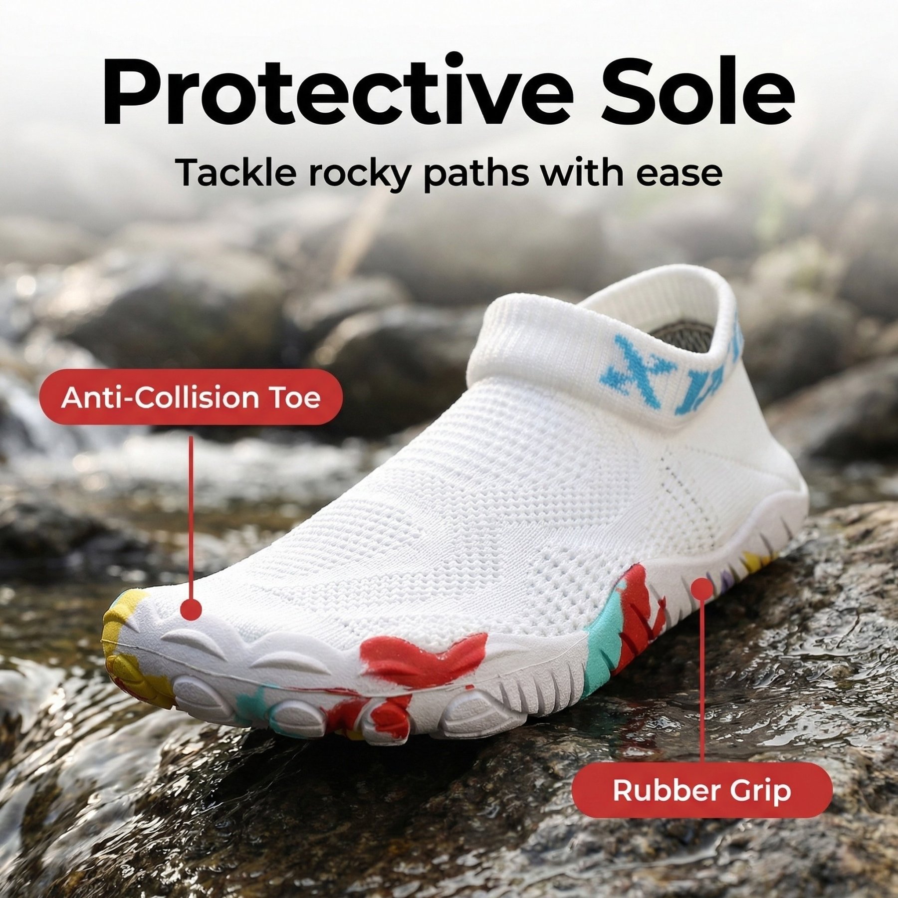 Water and Land Cut-resistant and Puncture-resistant Beachcombing Quick-drying Water Play Shoes