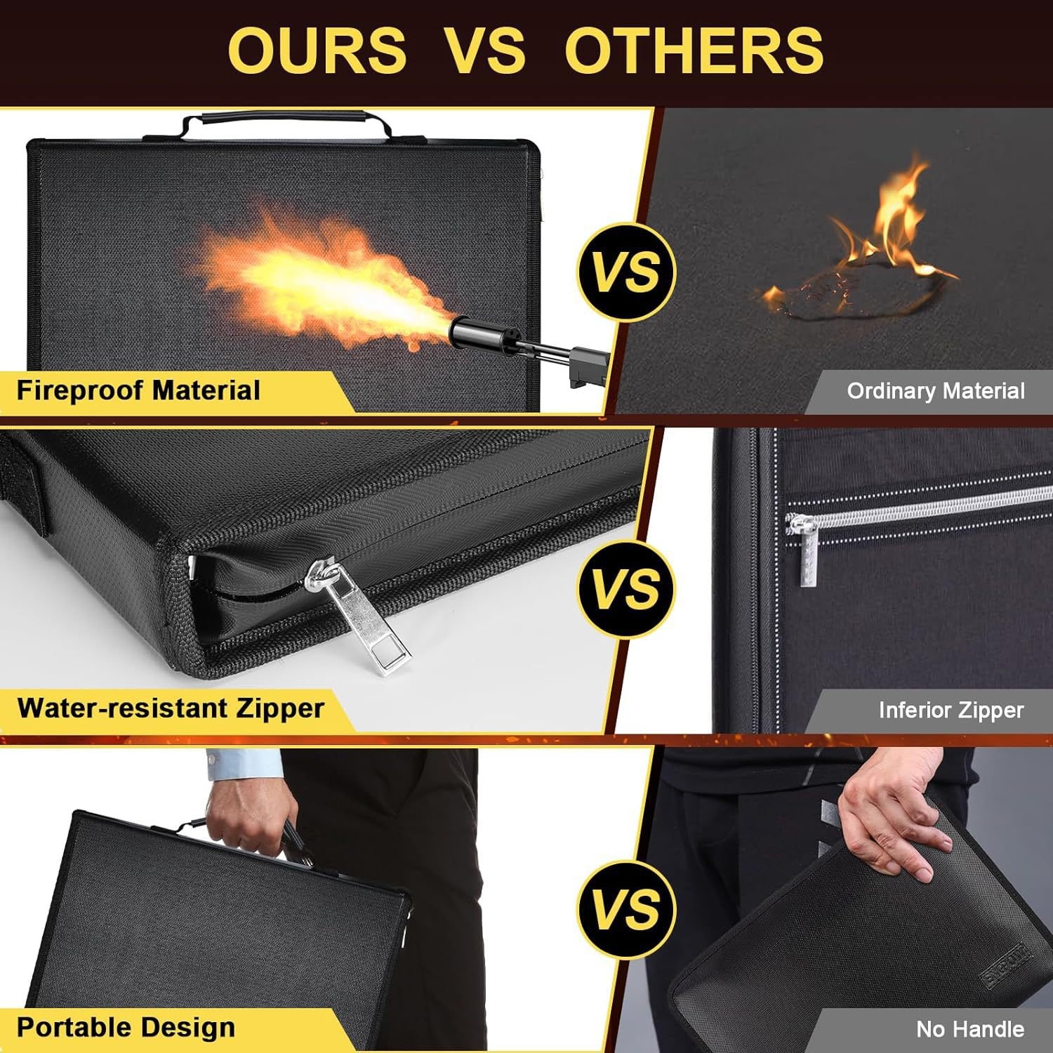 🔥Hot Sale! ⚡Multi-purpose Fireproof Document Bag 💪