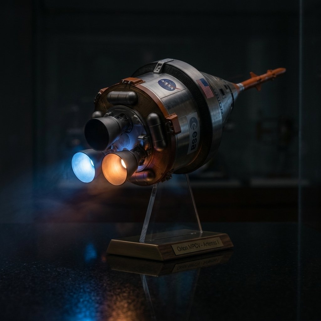 🔥Hot Sale🛰️Precision NASA Orion Spacecraft Model - High-Detail Metal Composite Replica with Pulsing LED Light Base