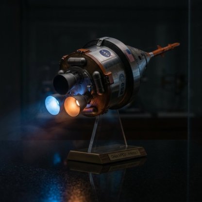 🔥Hot Sale🛰️Precision NASA Orion Spacecraft Model - High-Detail Metal Composite Replica with Pulsing LED Light Base