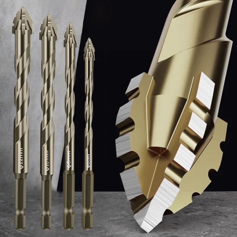 🔥2026 Hot Sale🔥High-Strength 4-Flute Serrated Eccentric Drill Bit Kit