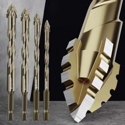 🔥2026 Hot Sale🔥High-Strength 4-Flute Serrated Eccentric Drill Bit Kit