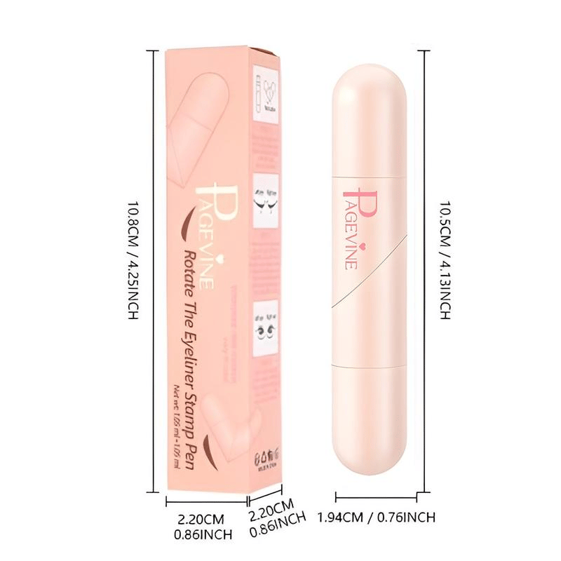 🔥Dual-Head Design Rotating Eyeliner Stamp Pen✨ Waterproof, Quick-Dry & Long-Lasting👑