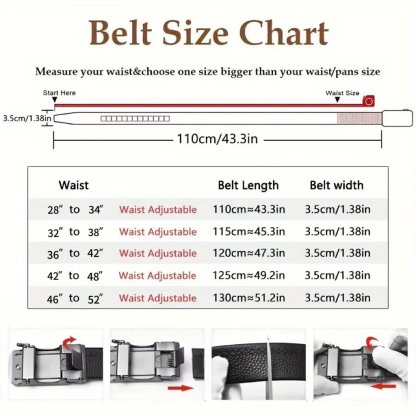 🔥LAST DAY 49% OFF - Leather Ratchet Belt With Adjustable Buckle