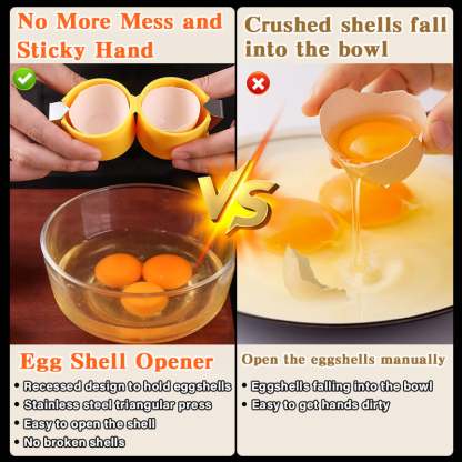 🔥Last Day 49% OFF🔥Efficient Egg Cracking Tool, Handy Egg Separator(BUY 2 GET 1 FREE NOW)