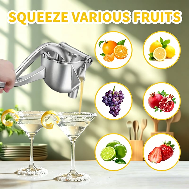 🔥Big Sale 49% OFF—Citrus Squeezer 🍋 Stainless Steel / PP Material Hand Fruit Juicer for Lemon Lime Orange