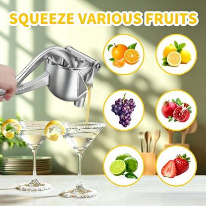 🔥Big Sale 49% OFF—Citrus Squeezer 🍋 Stainless Steel / PP Material Hand Fruit Juicer for Lemon Lime Orange