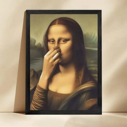 🎁 Black Friday Special 49% Off🎨🧻Funny M*na Lisa Bathroom Art - Add Some Holiday Laughs! 😂