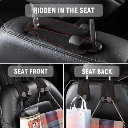 🔥Last Day 49% OFF🚗Car Seat Back Alcantara Storage Hook 💥Double Hook Holder for Convenient Storage