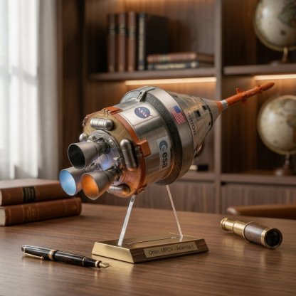 🔥Hot Sale🛰️Precision NASA Orion Spacecraft Model - High-Detail Metal Composite Replica with Pulsing LED Light Base