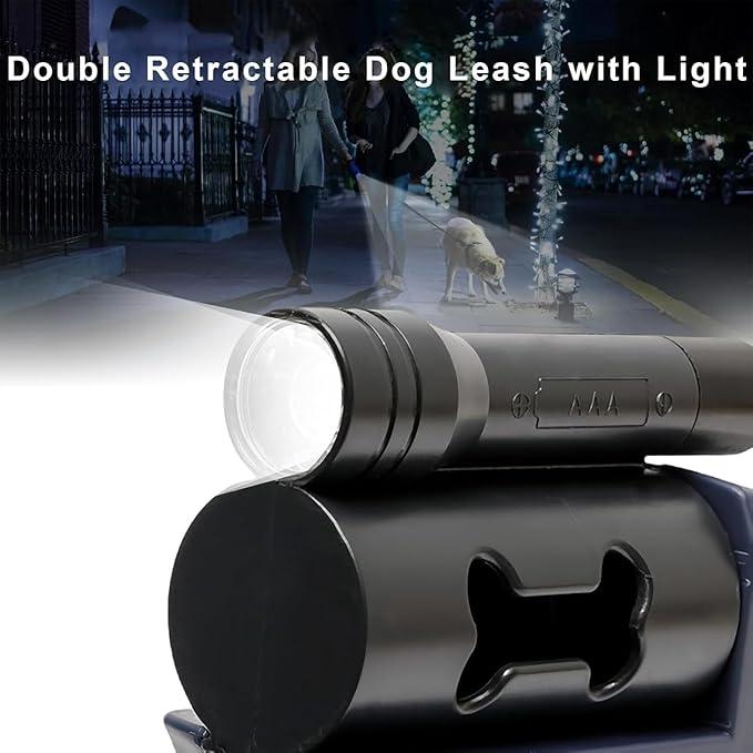 🔥Limited Time 49% Off🔥Tangle-Free Dual Dog Leash with 360° Swivel Head – For 2 Small to Medium Dogs (30 lbs)