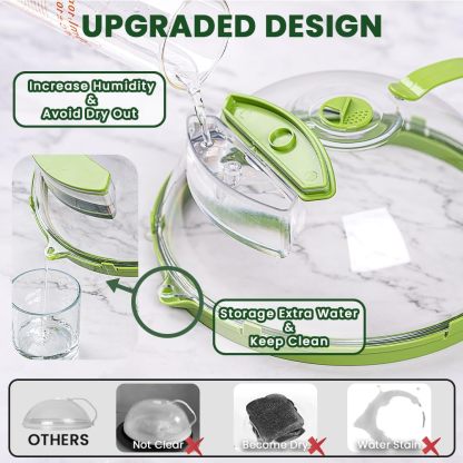 Microwave Splatter Cover with Water Steamer