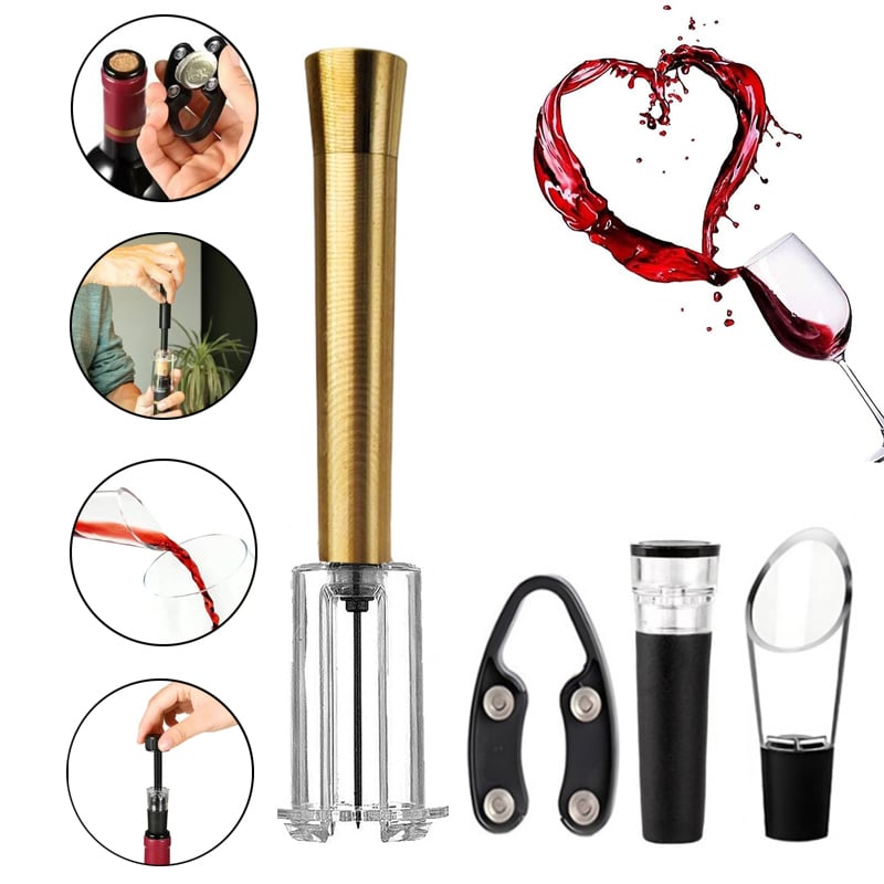 🍷Damp-Proof Air Pump Cork Remover for Effortless Family Entertaining🍾 💨