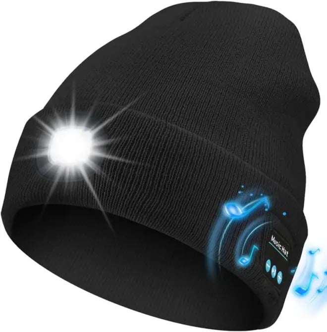 ❄️Winter Gift🎁Beanie with LED Headlight
