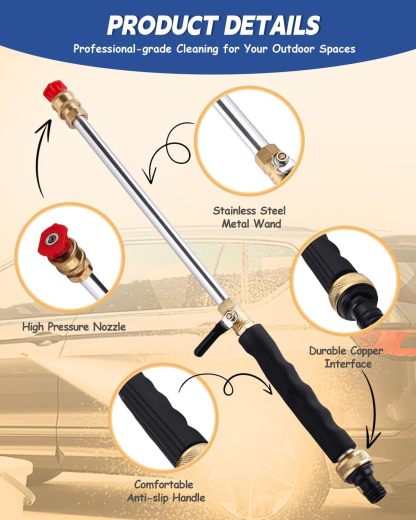 🔥 HOT SALE 49% OFF👨‍🌾✨2026 Jet Nozzle Power Washer for Garden Hose