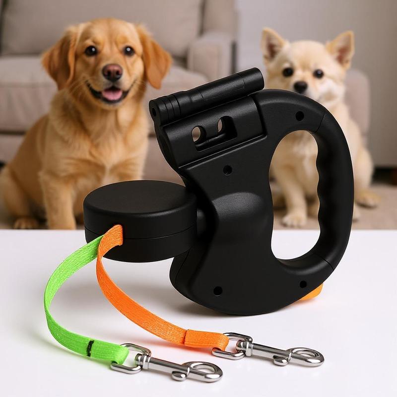 🔥Limited Time 49% Off🔥Tangle-Free Dual Dog Leash with 360° Swivel Head – For 2 Small to Medium Dogs (30 lbs)