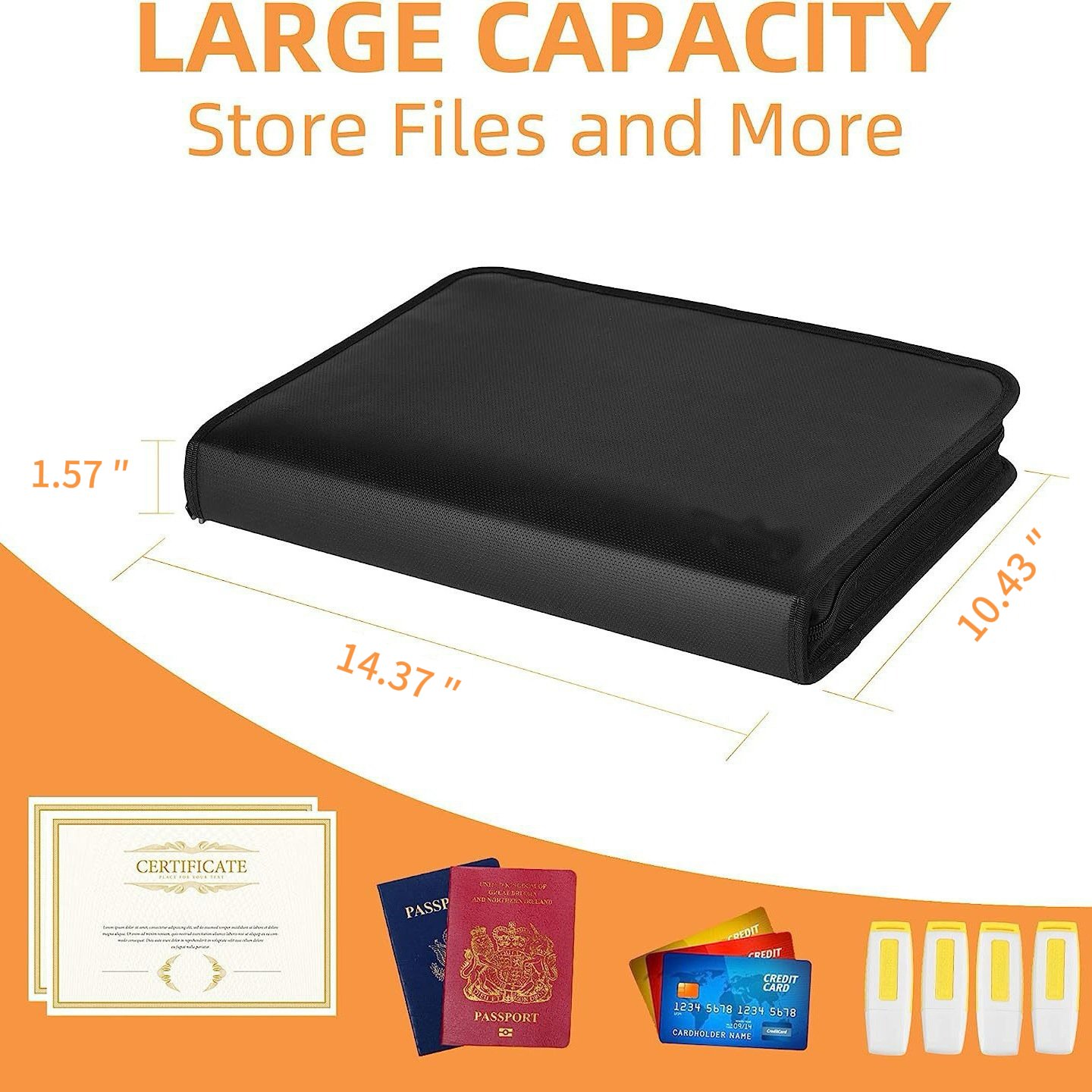 🔥Hot Sale! ⚡Multi-purpose Fireproof Document Bag 💪