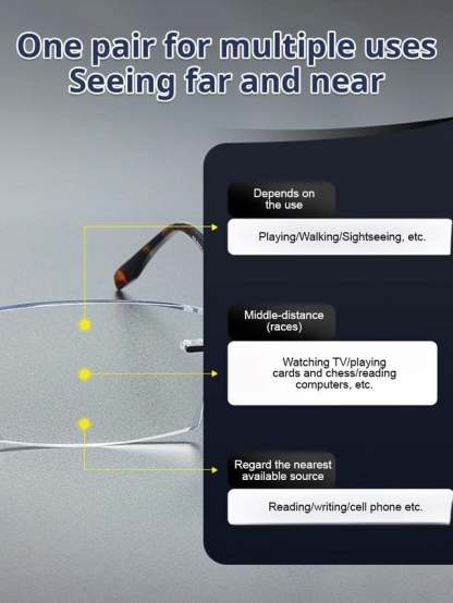 Color-changing Anti-blue Light Presbyopia Glasses