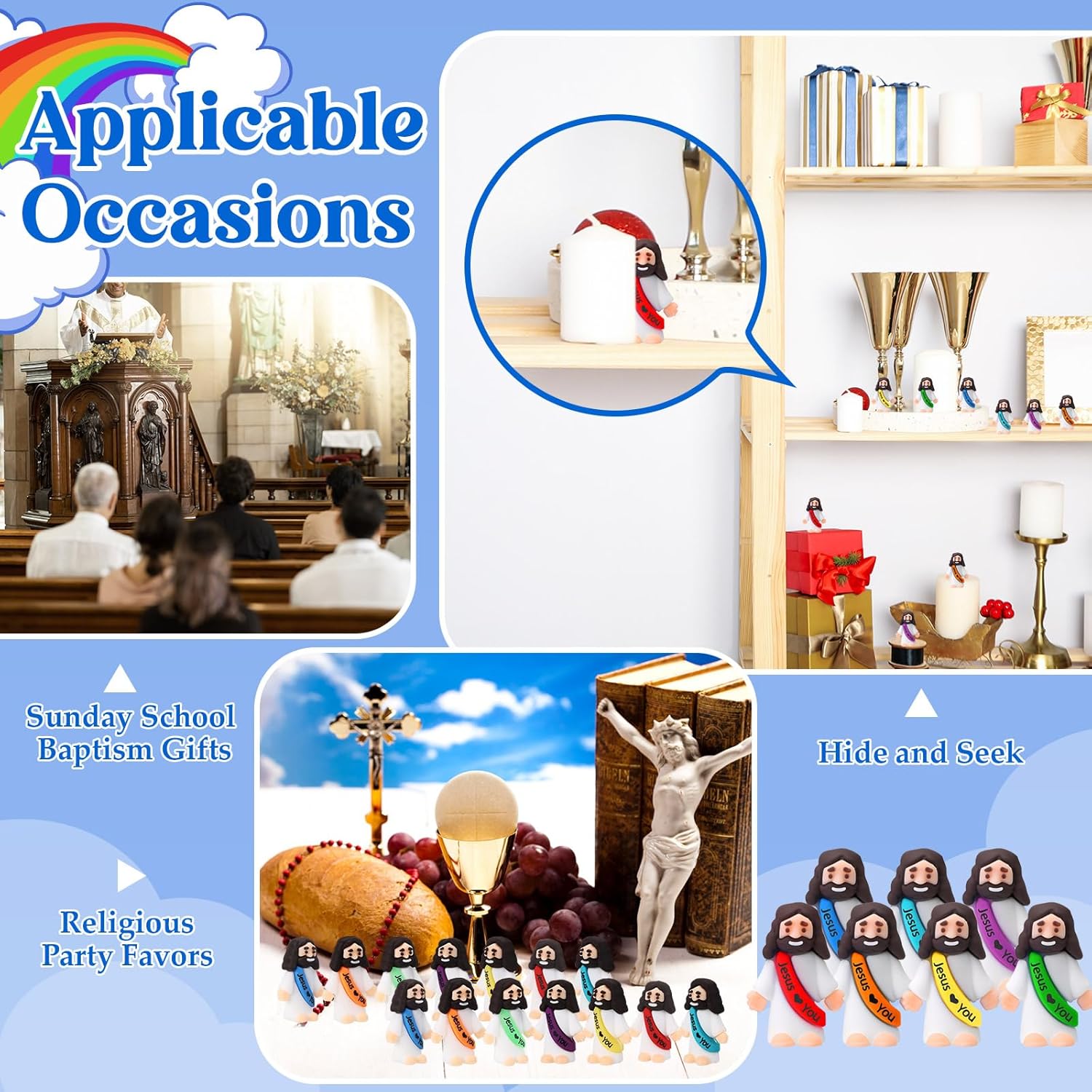 Last Day 49% Off🔥Original Design Mini Jesus Figures 🙏 Jesus Loves You 💞