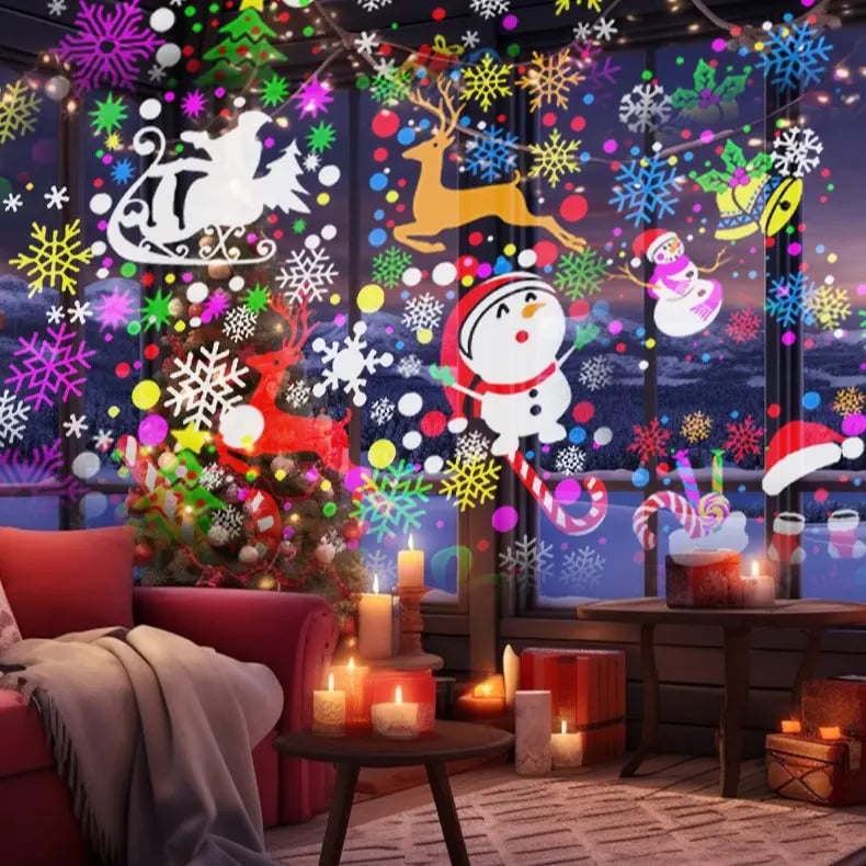 🎄Weihnachts-Schnäppchen🎁LED-Dynamic-Weihnachts-Projektor | wechselbare Motive🎅❄️