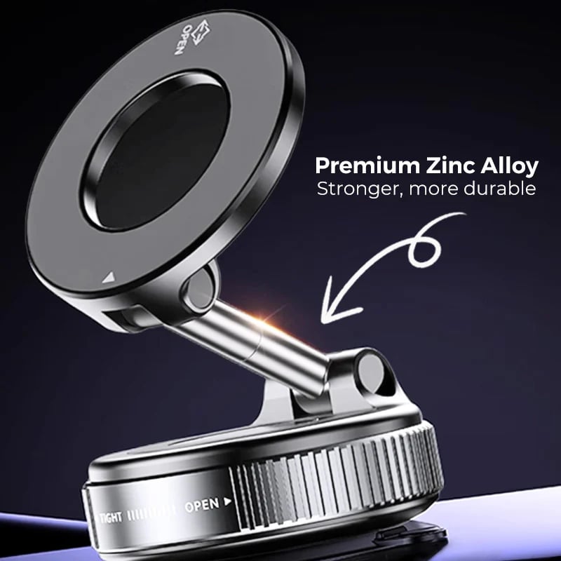 🔥 Retractable Car Phone Mount - 360° Magnetic Holder