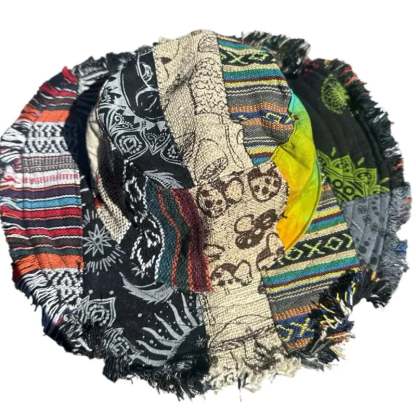 🍄🔥Last Day 49% OFF - 🎩Patchwork Multicolored Mushroom Hemp Hat with Hidden Pocket Fedorahats