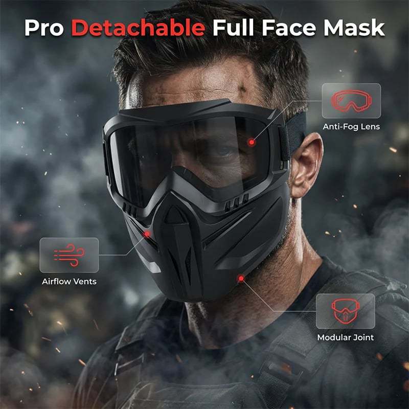 Detachable Full Face Goggle Mask