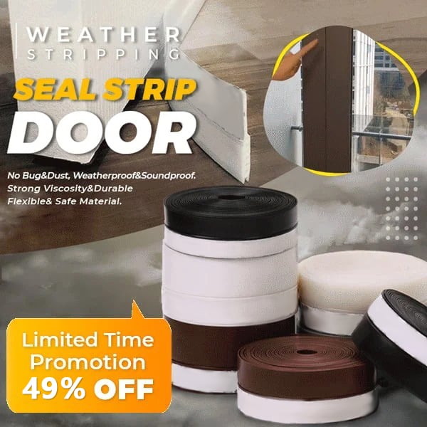 🏆 Leave no marks on the door🔥 Weather Stripping Door Seal Strip (5M/16.4FT)