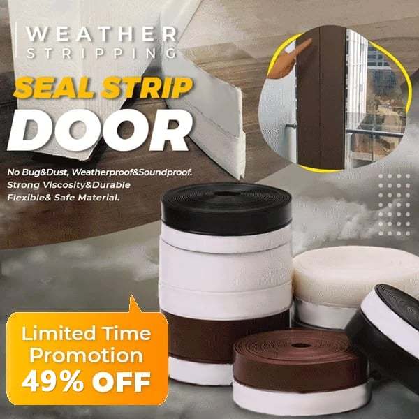 🏆 Leave no marks on the door🔥 Weather Stripping Door Seal Strip (5M/16.4FT)