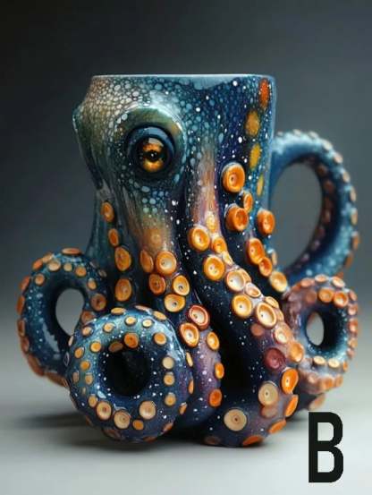 🐙Handmade Cthulhu-Inspired Pirate Mug