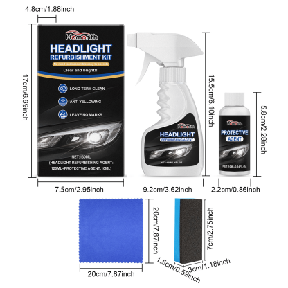🚘 Automotive Headlamp Restoration Fluid, blurring enhanced crystalline coating refurbisher