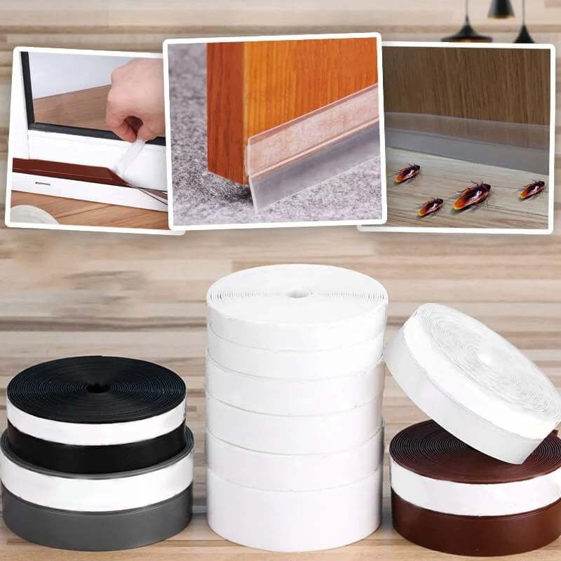 🏆 Leave no marks on the door🔥 Weather Stripping Door Seal Strip (5M/16.4FT)