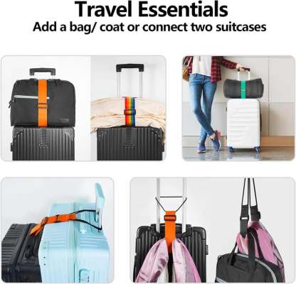 💥 2 packs Multi Use Strong Adjustable Luggage Connector Straps