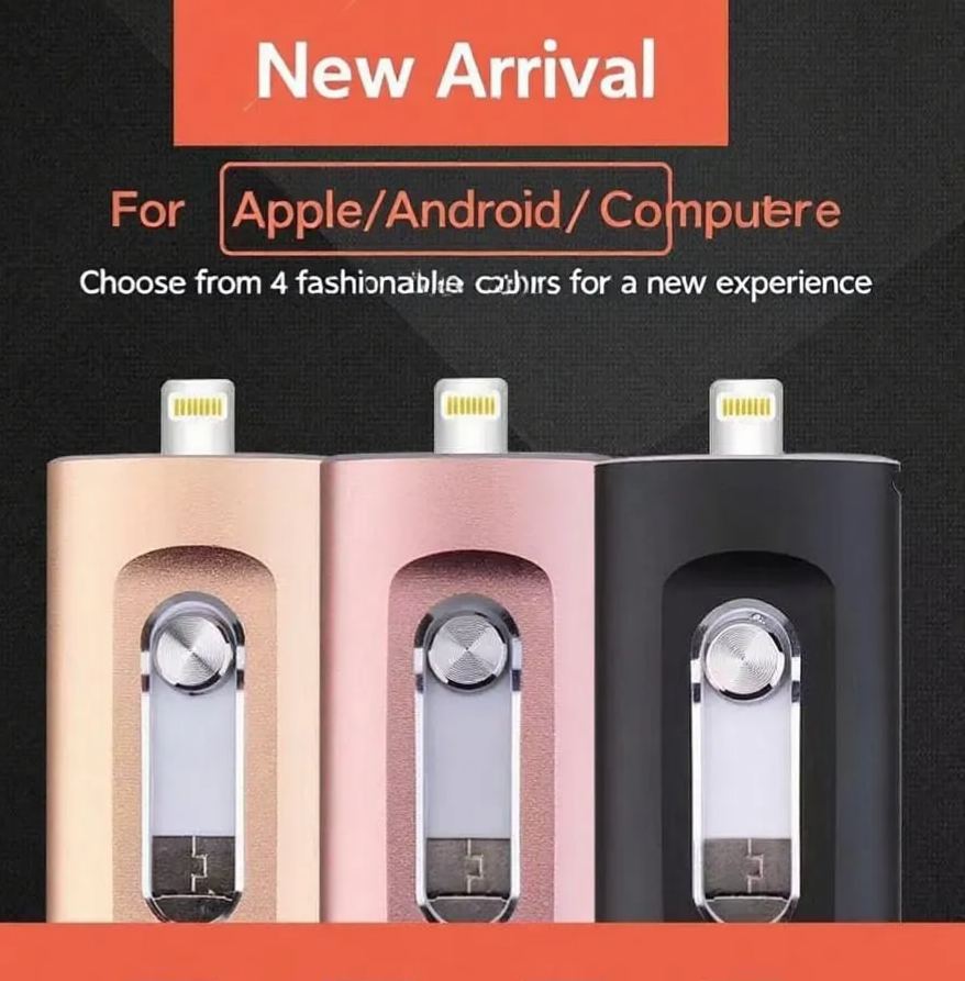 ⚡3 in 1 Flash Drive, Portable High Speed USB 3.0 Memory Storage⭐