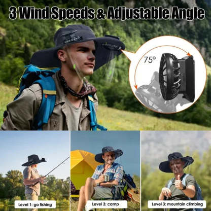2026 New Ultralight Solar Fan Sun Hat –A Great Summer Companion🌊